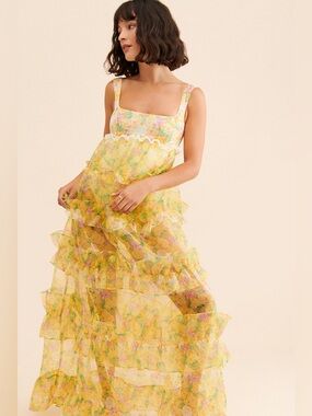 For Love & Lemon Vikki Sheer Maxi Dress